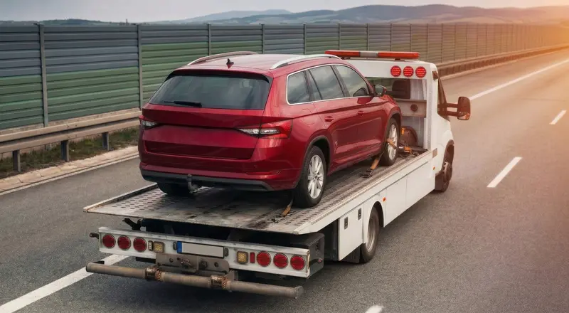 Guincho para carros em Tatuí – carro sendo carregado em plataforma